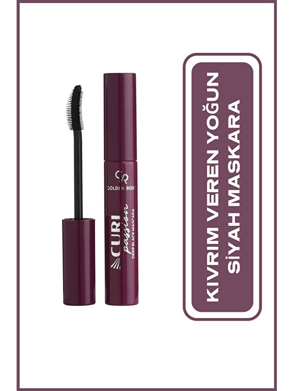 GOLDEN ROSE Curl Passion Deep Black Mascara - Kıvrım Veren Yoğun Siyah Maskara