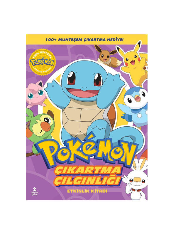 Doğan Çocuk Pokemon Squirtle Çıkartma Çılgınlığı Etkinlik Kitabı