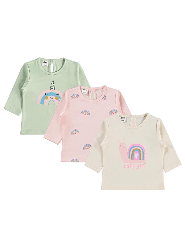 Civil Baby Baskılı 3'lü Set 6-18 Ay Sweatshirt - Standart