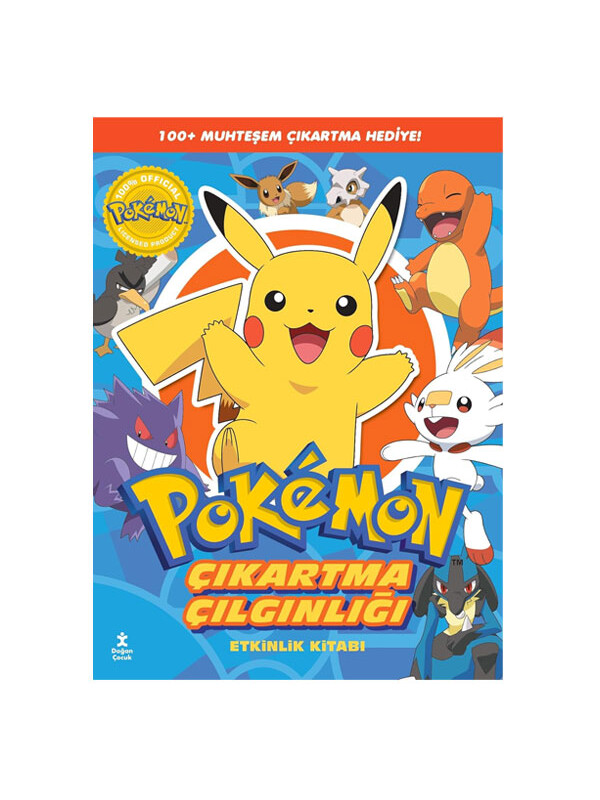Doğan Çocuk Pokemon Pikachu Çıkartma Çılgınlığı Etkinlik Kitabı