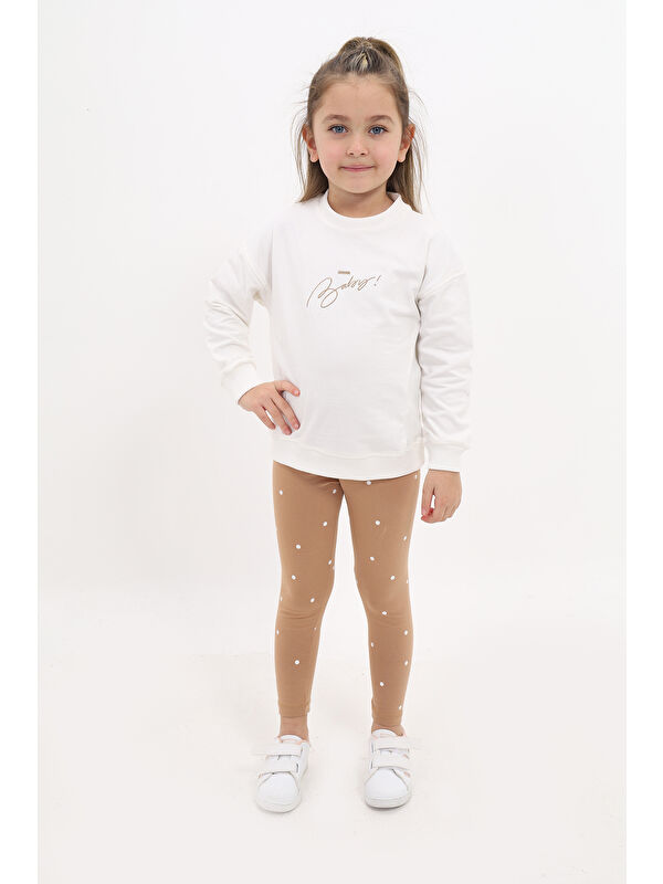 Toontoykids Kız Çocuk Nakışlı Taytlı Takım