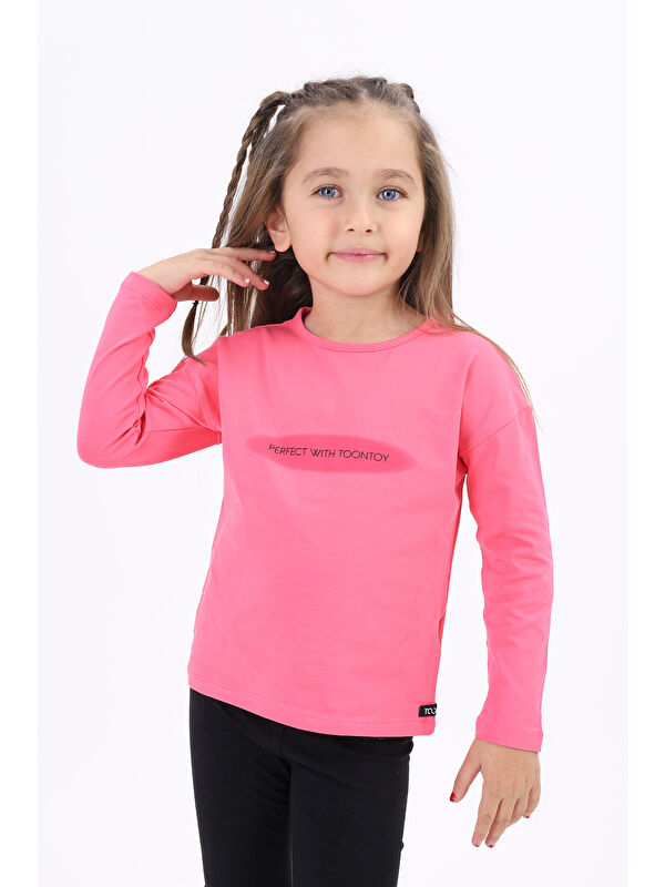 Toontoykids Kız Çocuk Baskılı Tişört