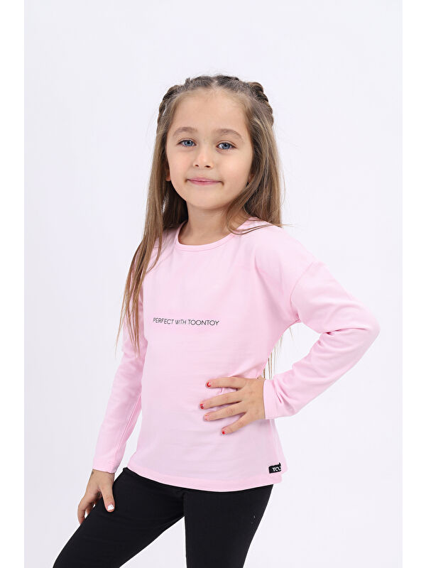 Toontoykids Kız Çocuk Baskılı Tişört
