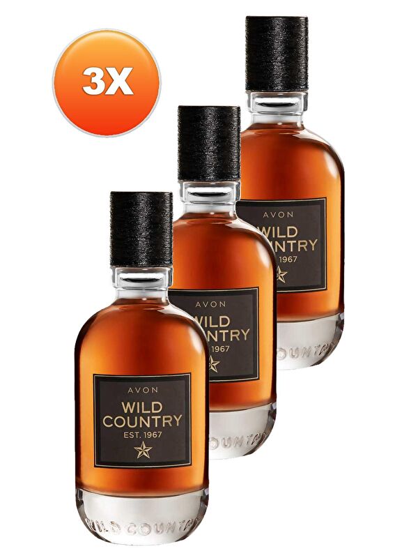 AVON Wild Country Erkek Parfüm Edt 75 Ml. Üçlü Set