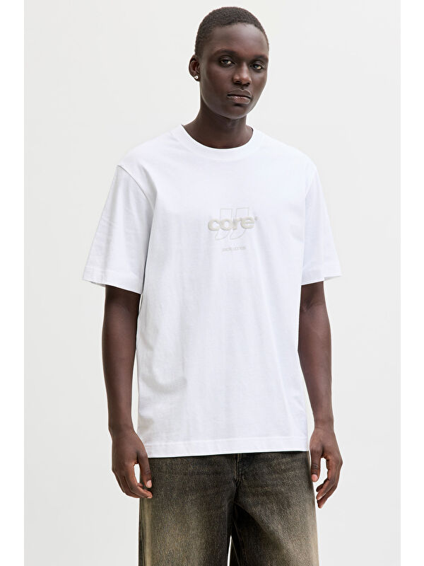 Jack & Jones Core Logolu Pamuklu Regular Fit Bisiklet Yaka T Shirt 12289868