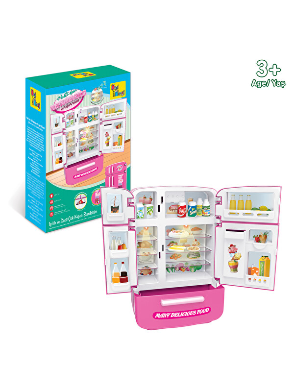 Ogi Mogi Toys Işıklı ve Sesli Çok Kapılı Buzdolabı Eğitici Rol Yapma Oyuncağı