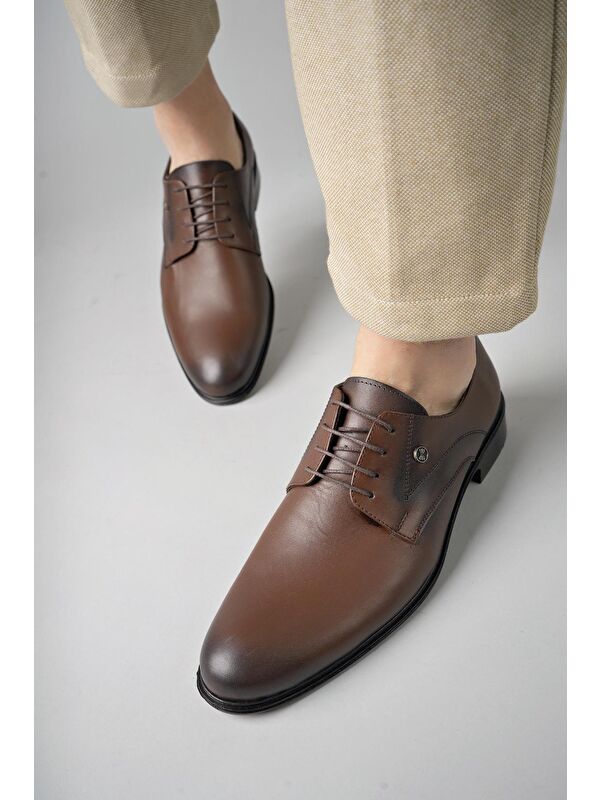 H0143 Erkek Günlük Klasik Hakiki Deri Ayakkabı - Görsel 4