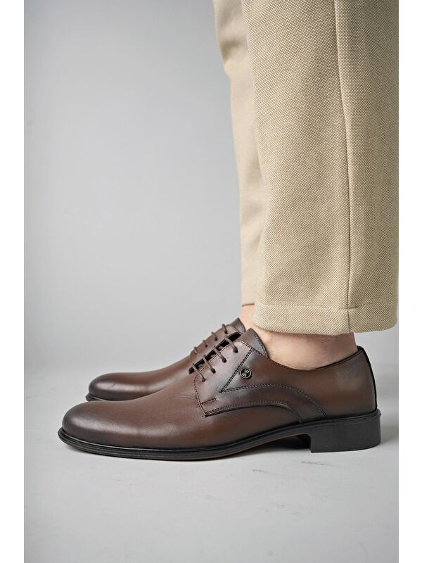 H0143 Erkek Günlük Klasik Hakiki Deri Ayakkabı - Görsel 5