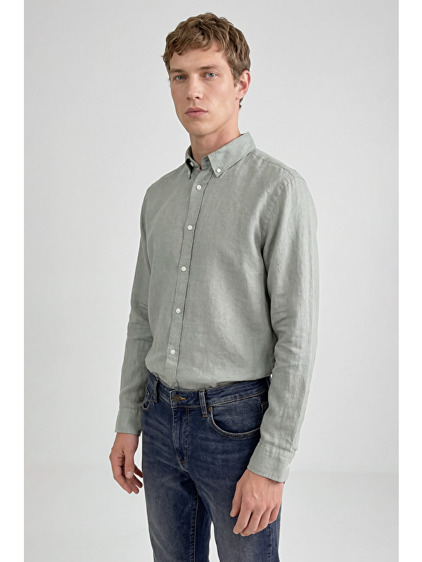 Lee %100 Keten Regular Fit Gömlek
