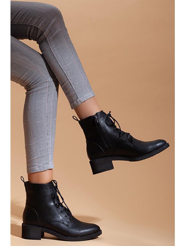 D502 Günlük Topuklu Kadın Bot - Görsel 3
