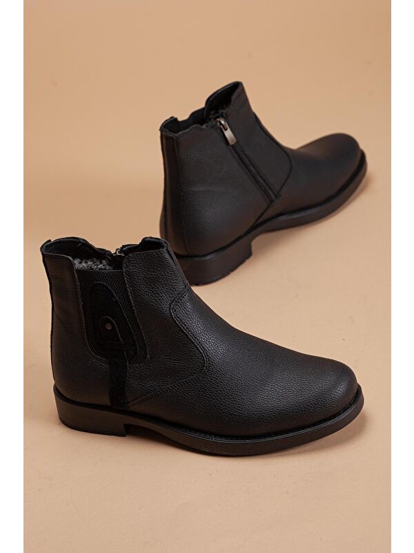 D751 Taban Dahil Komple Kürklü Soğuk Geçirmez Erkek Bot - Görsel 6