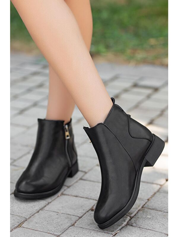 D404 Soğuk Geçirmez Kışlık Kadın Bot & Bootie - Görsel 4