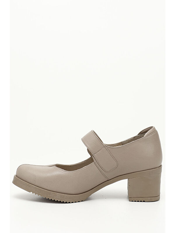 Gonderi(r) Kahverengi Gonderi(r) Hakiki Deri Topuklu Kadın Ayakkabı