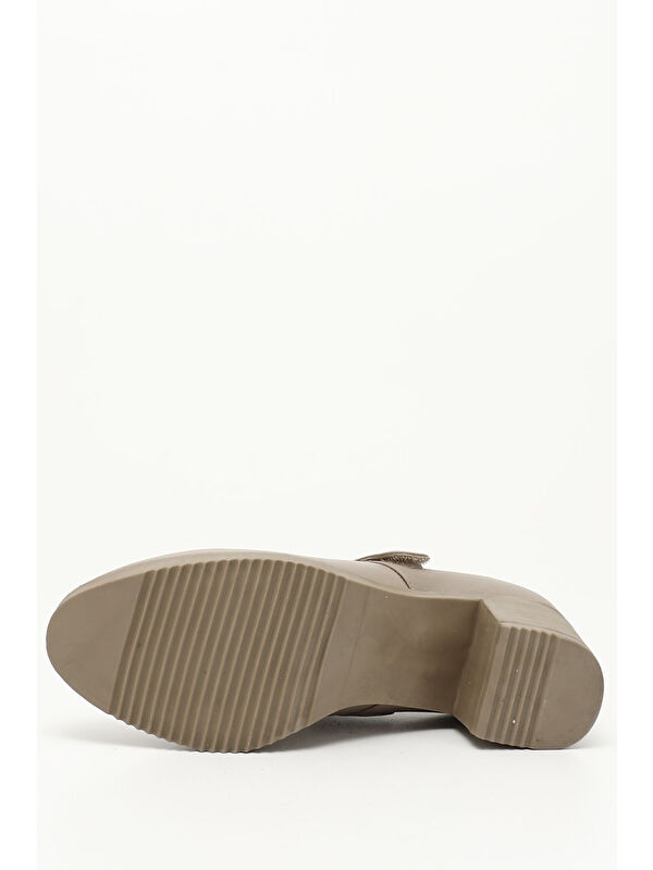 Gonderi(r) Kahverengi Gonderi(r) Hakiki Deri Topuklu Kadın Ayakkabı