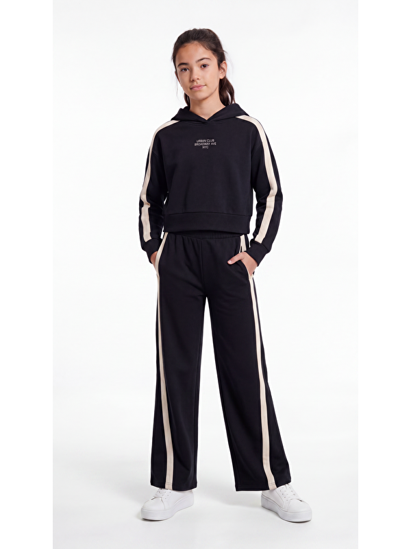 Mışıl Kids Urban Club Broadway Ave Nyc Baskılı Yumaşak Dokulu-Comfort Kumaş Kız Çocuk Alt Üst Eşofman Takımı