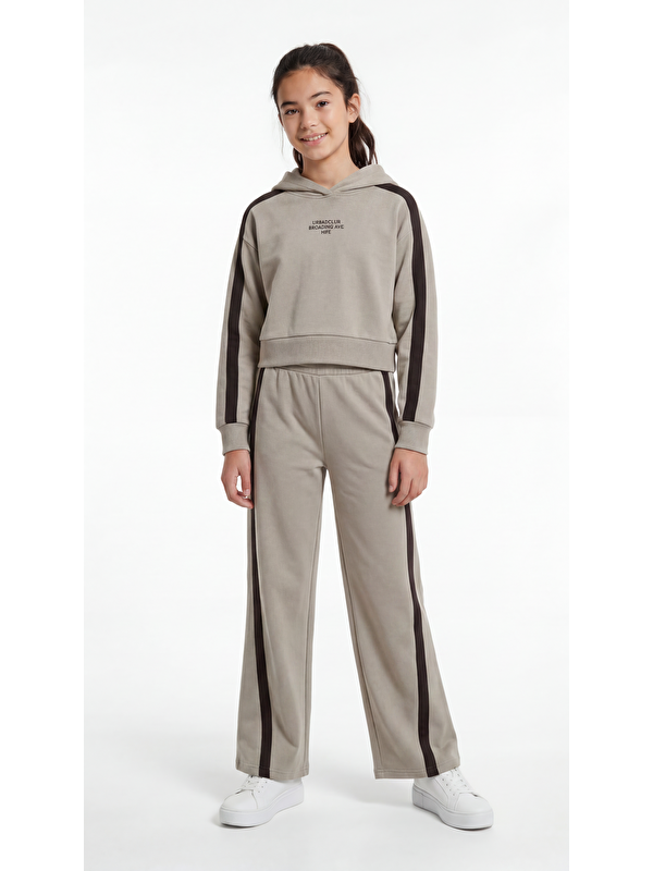 Mışıl Kids Urban Club Broadway Ave Nyc Baskılı Yumaşak Dokulu-Comfort Kumaş Kız Çocuk Alt Üst Eşofman Takımı