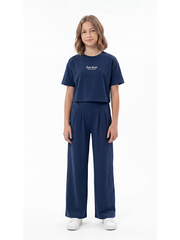 Mışıl Kids Etoile Studio Paris,France Baskılı Yumaşak Dokulu-Comfort Kumaş Kız Çocuk Alt Üst Eşofman Takımı