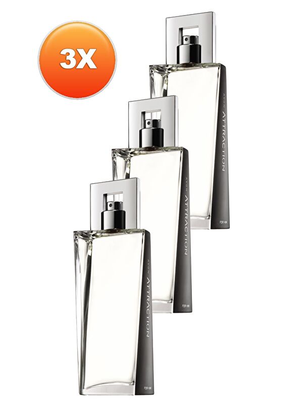 AVON Attraction Erkek Parfüm Edt 75 Ml. Üçlü Set