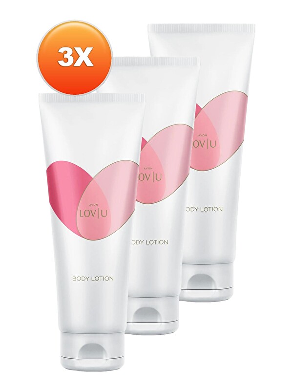 AVON Lov U Kadın Kadın Vücut Losyonu 125 Ml. Üçlü Set