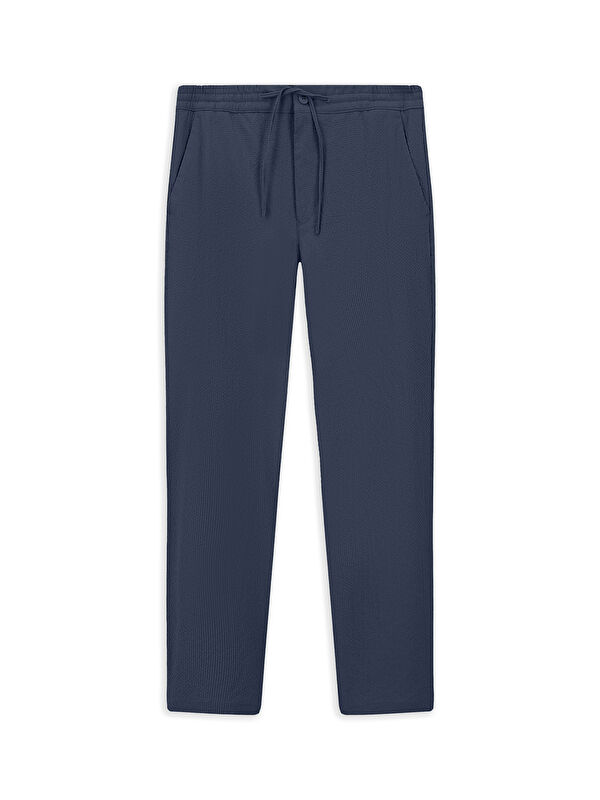Kiğılı Regular Fit Beli Bağcıklı Lastikli Klasik Pantolon