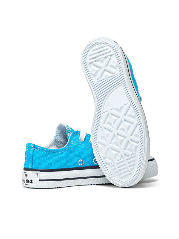 Çocuk Unisex Jean Mavi Rahat Kalip Bağcıklı Spor Ayakkabı - Görsel 5