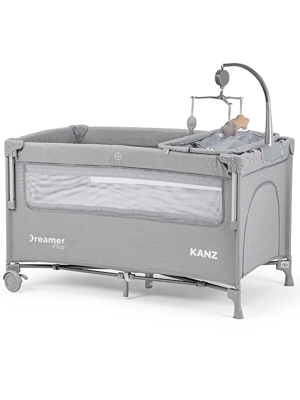 KANZ Dreamer Plus Anne Yanı Oyun Parkı 70x120 Cm - Gri