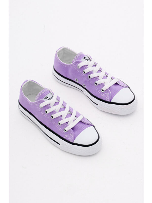 Çocuk Unisex Lila Rahat Kalip Bağcıklı Spor Ayakkabı - Görsel 3