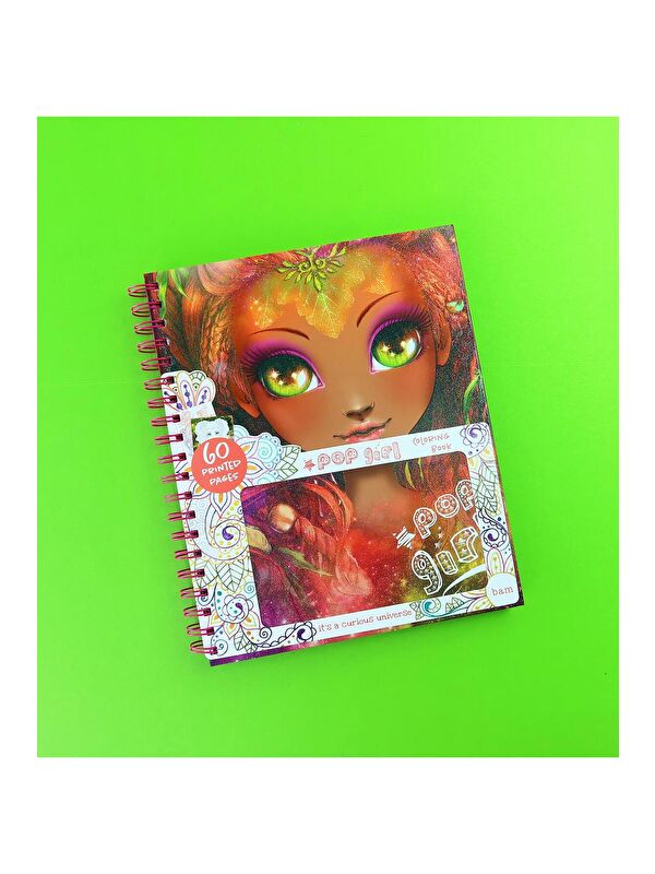 Bam Hediyelik Eşya Pop Girl Boyama Kitabı – 60 Sayfa Spiral Defter – Karakter ve Mandala Desenli Boyama Kitabı
