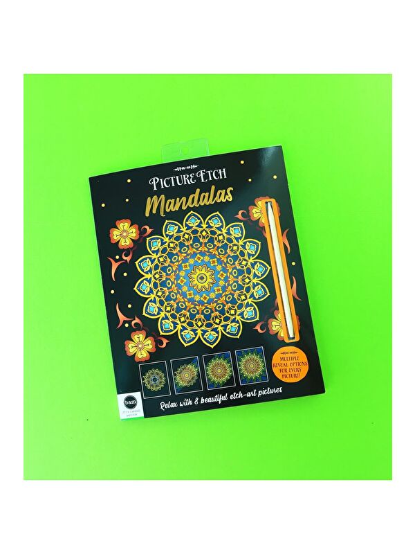 Bam Hediyelik Eşya Picture Etch Mandala Kazımalı Boyama Seti – 8 Adet Mandala Panel