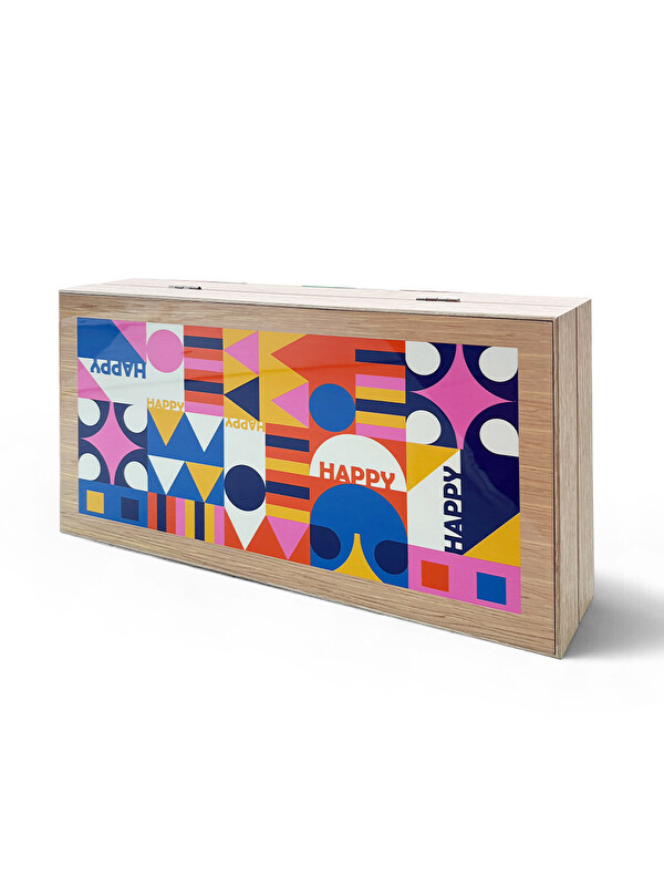 Biggdesign Happy Tavla, Çizilmez Zeminli, Mıknatıslı MDF Kasa, 2 Kat Vernik Cilalı