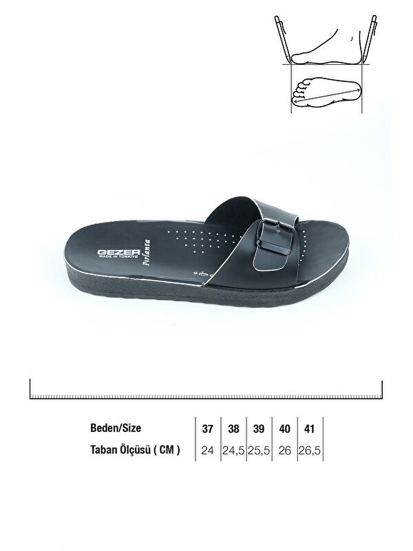 Yazlık Tek Toka Renkli Şerit Kadın Terlik - Görsel 4