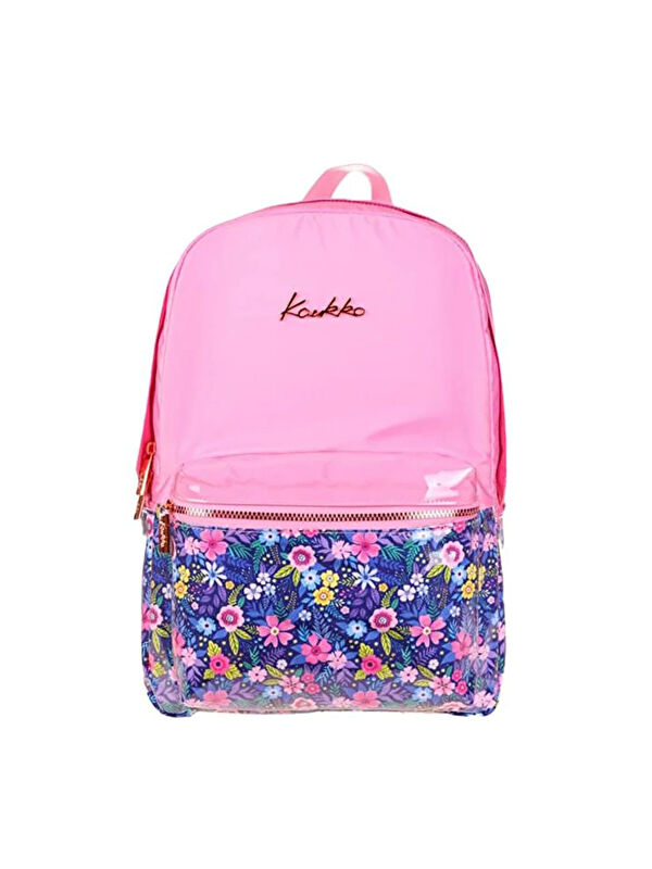 Kaukko Soft Floral Sırt Çantası Pink K1732