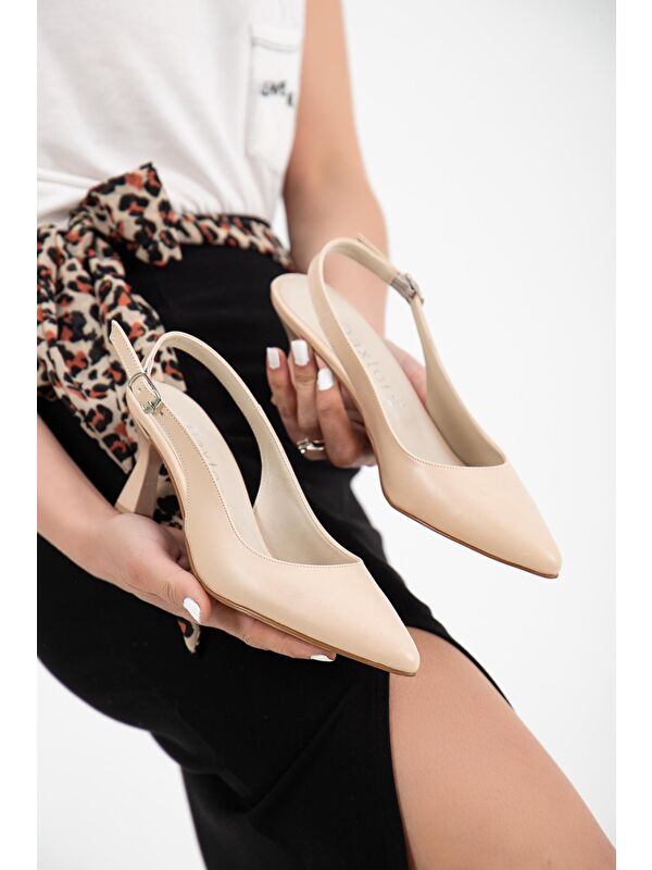 D1705 Kadın Günlük Klasik Topuklu Ayakkabı - Görsel 4