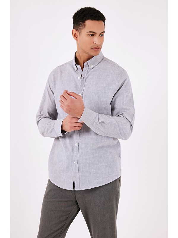 Buratti Pamuklu Regular Fit Düğmeli Yaka Gömlek CF24S116488