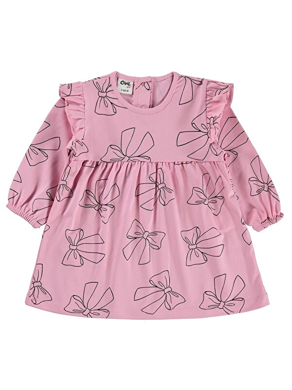 Civil Baby Fiyonk Empirme 6-18 Ay Jile ve Elbise - Pembe