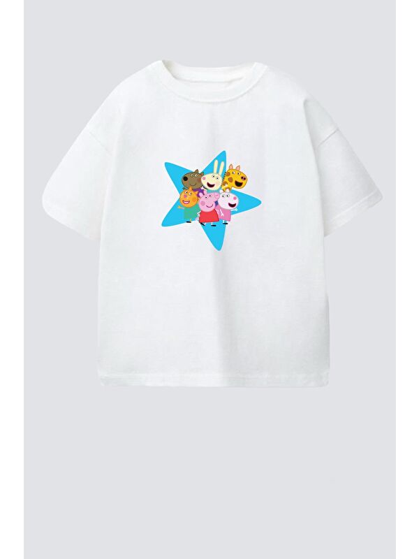 Monila Kız Çocuk Pamuklu Bisiklet Yaka T-Shirt