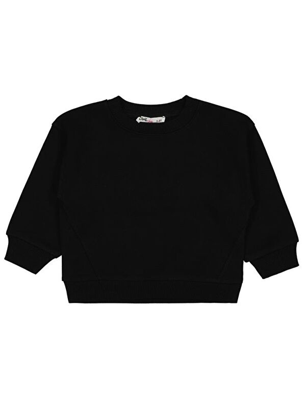Civil Girls Düz 2-5 Yaş Sweatshirt - Siyah 3-4 Yaş