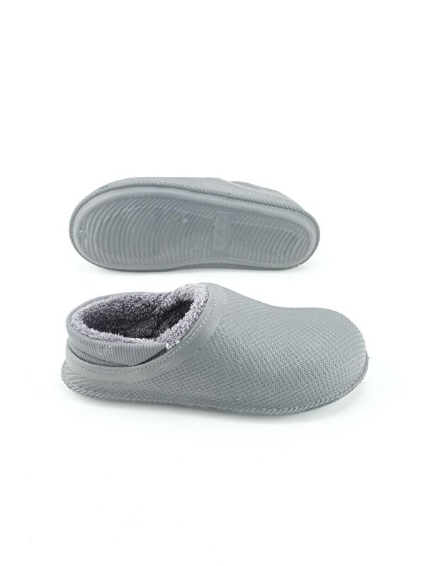 Erkek Kışlık Eva İçi Pelüşlü Sessiz Taban Ev Bahçe Terlik - Görsel 6