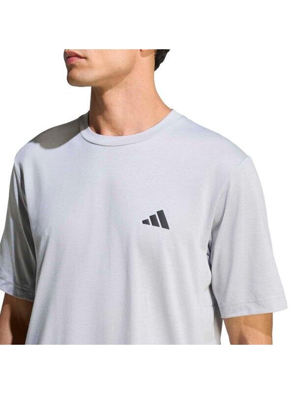 Adidas Workout Essentials Feelready Erkek Gri Yuvarlak Yaka Tişört