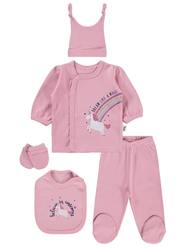 Civil Baby Baskılı Zıbın Takımları - Pembe