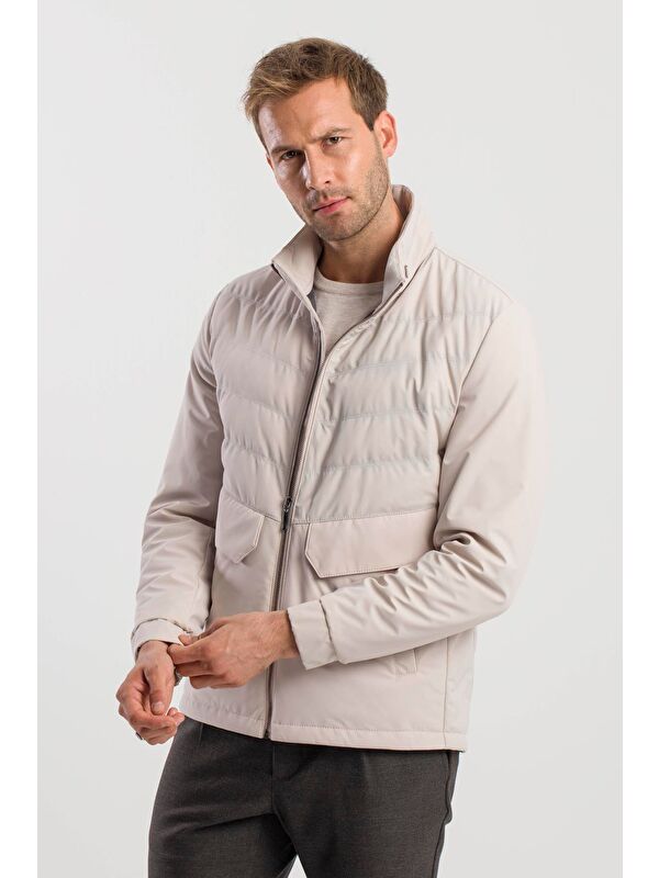 JAKAMEN Taş Comfort Fit Dik Yaka Spor Mont