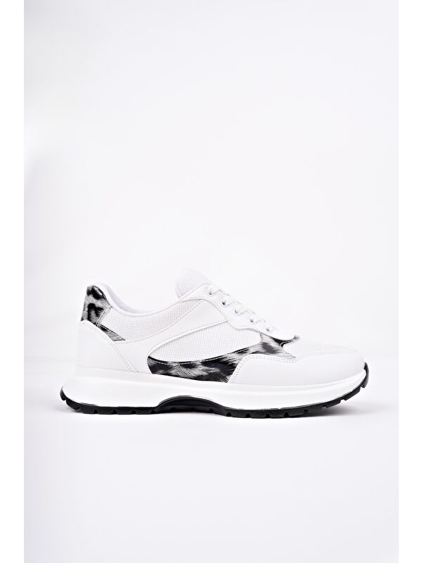 MELODY Kadın Kalın Taban Günlük Desenli Bağcıklı Sneaker Spor Ayakkabı - Görsel 7