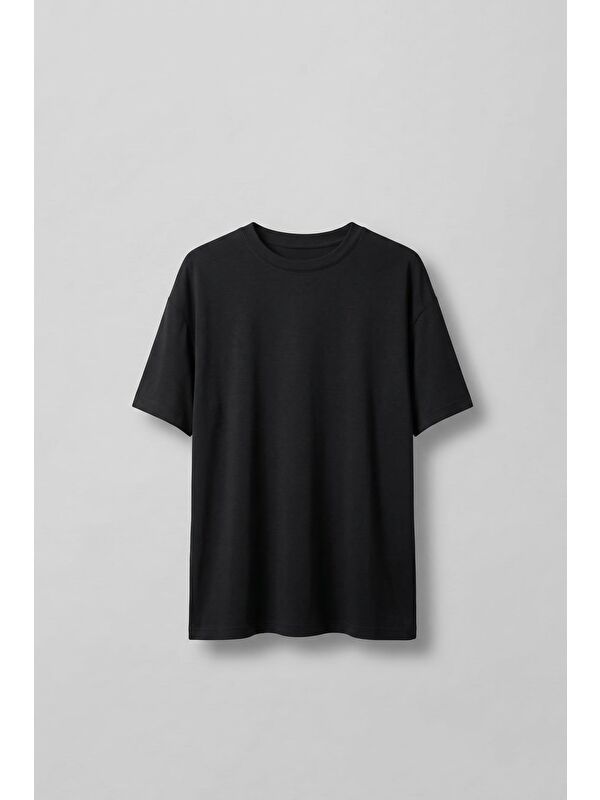 Abluka Online Erkek Oversize T-Shirt Siyah
