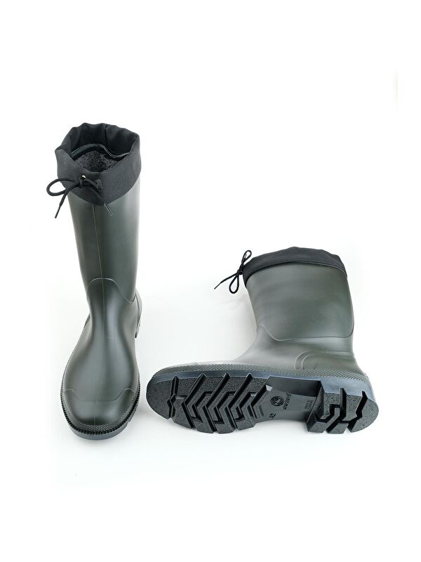 Kışlık Bağcıklı İçi Kürklü Su Geçirmez Erkek Çizme - Görsel 6