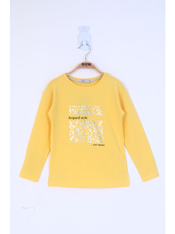 Toontoykids Kız Çocuk Leopard Style Baskılı Tişört