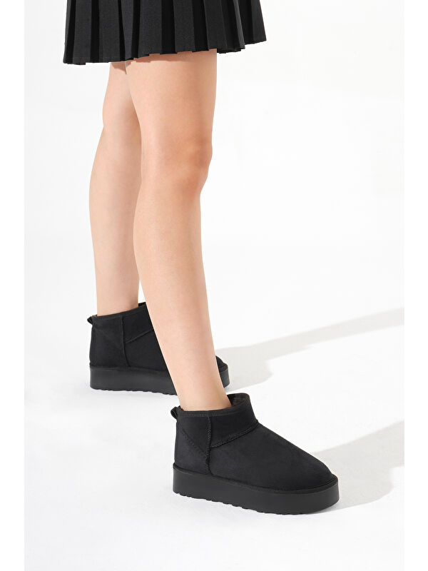 Tonny Black Bej Tonny Black Kalin Poli Kadın Taban İçi Kürklü Süet Görünümlü Bot