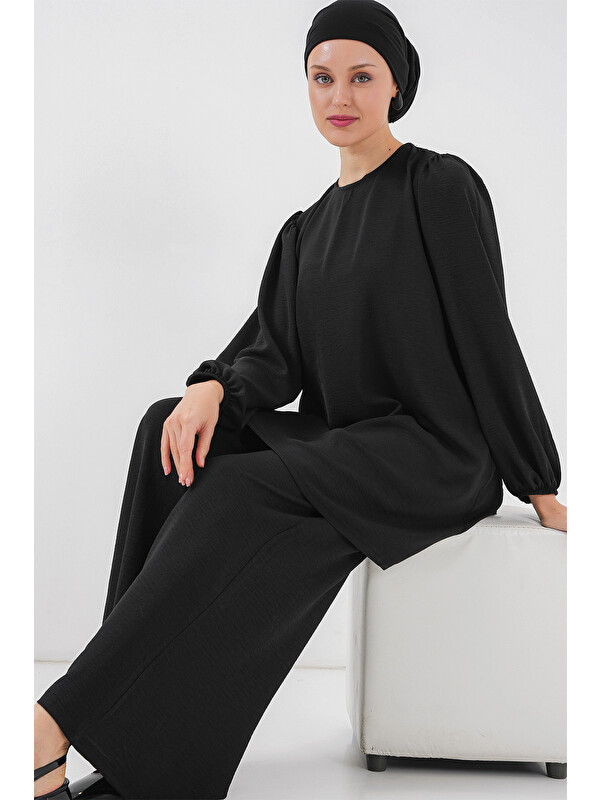 Bigdart Ayrobin Tunik Pantolon Alt Üst Takım 6712 - Siyah