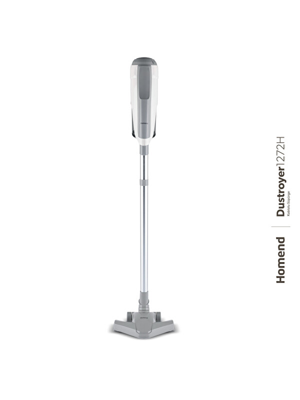 Homend Dustroyer 1272H 2 in 1 Kablolu Dikey Süpürge Beyaz Gri