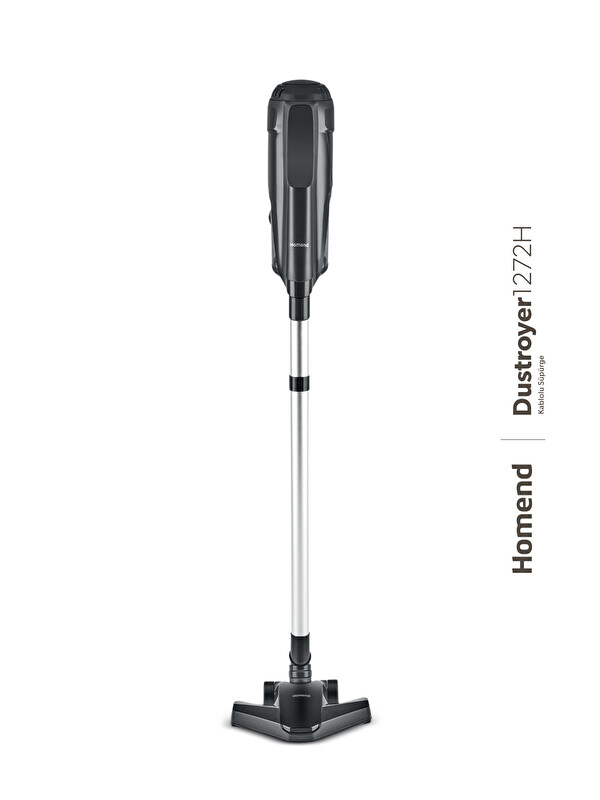 Homend Dustroyer 1272H 2 in 1 Kablolu Dikey Süpürge Siyah