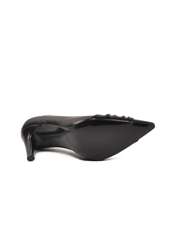 Siyah Cilt Kadın İnce Uzun Topuklu Ayakkabı 575033 Z - Görsel 6